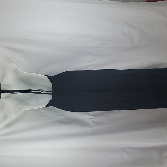 Toska long black summer open back maxi dress sz Small - Picture 3 of 11